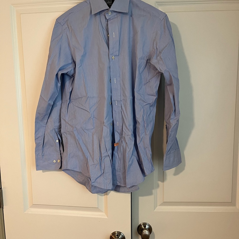 Ralph Lauren Blue Dress Shirt Classic Style